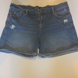 GAP Women's Distressed Blue Jean Shorts 16